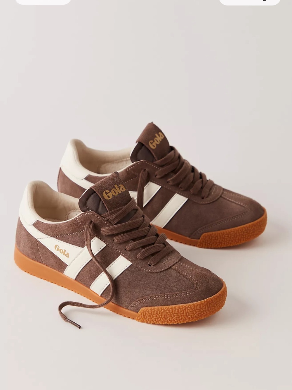Nearly New—Gola Elan Sneakers—Taupe Grey/Off White - Picture 2 of 9